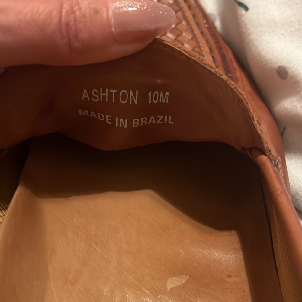 Arnold Palmer Ashton Men's Brown Leather Loafers size 10 M Brazil made - Picture 10 of 10
